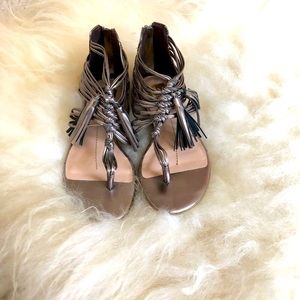 DV Metallic zip up sandals